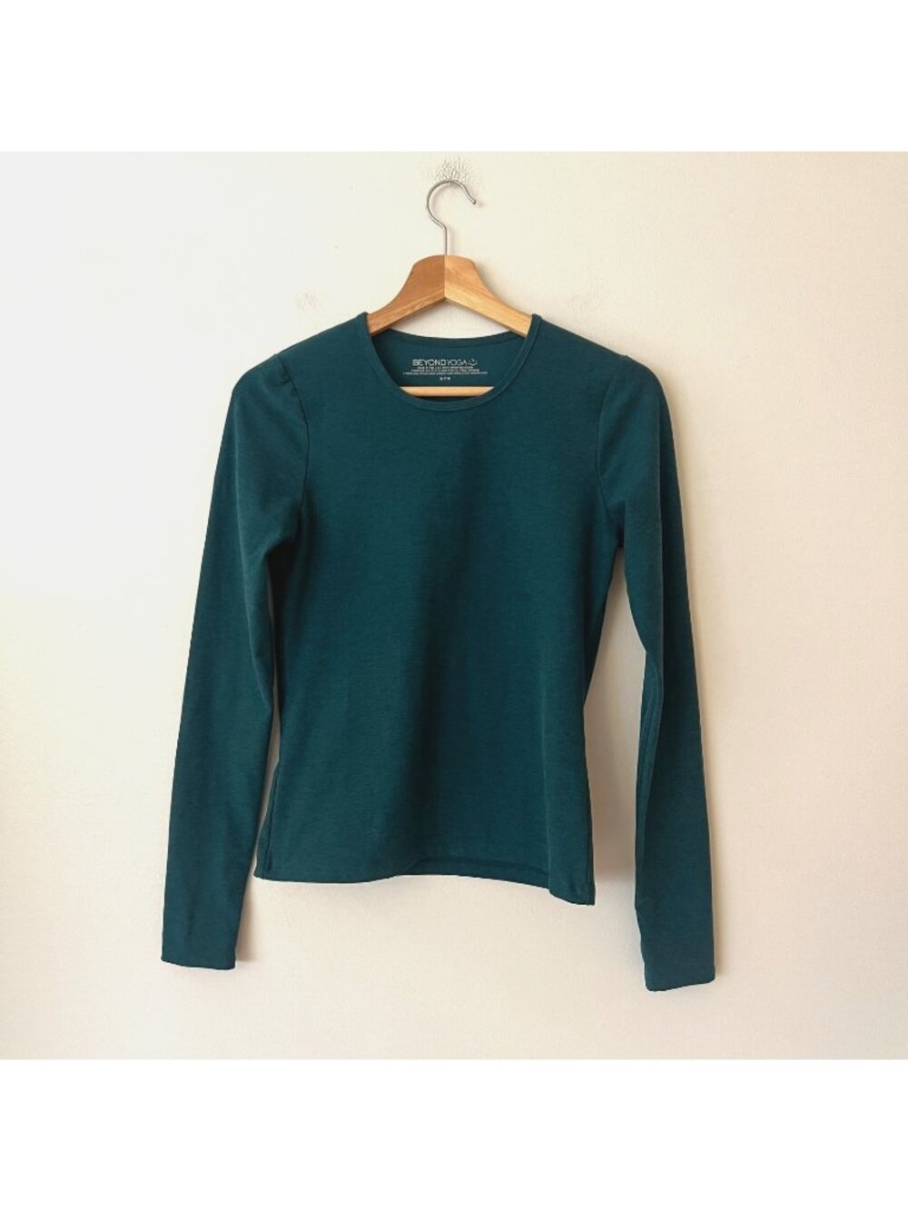 Beyond Yoga Spacedye Classic Long Sleeve Crewneck Shirt Teal Women's Size Small